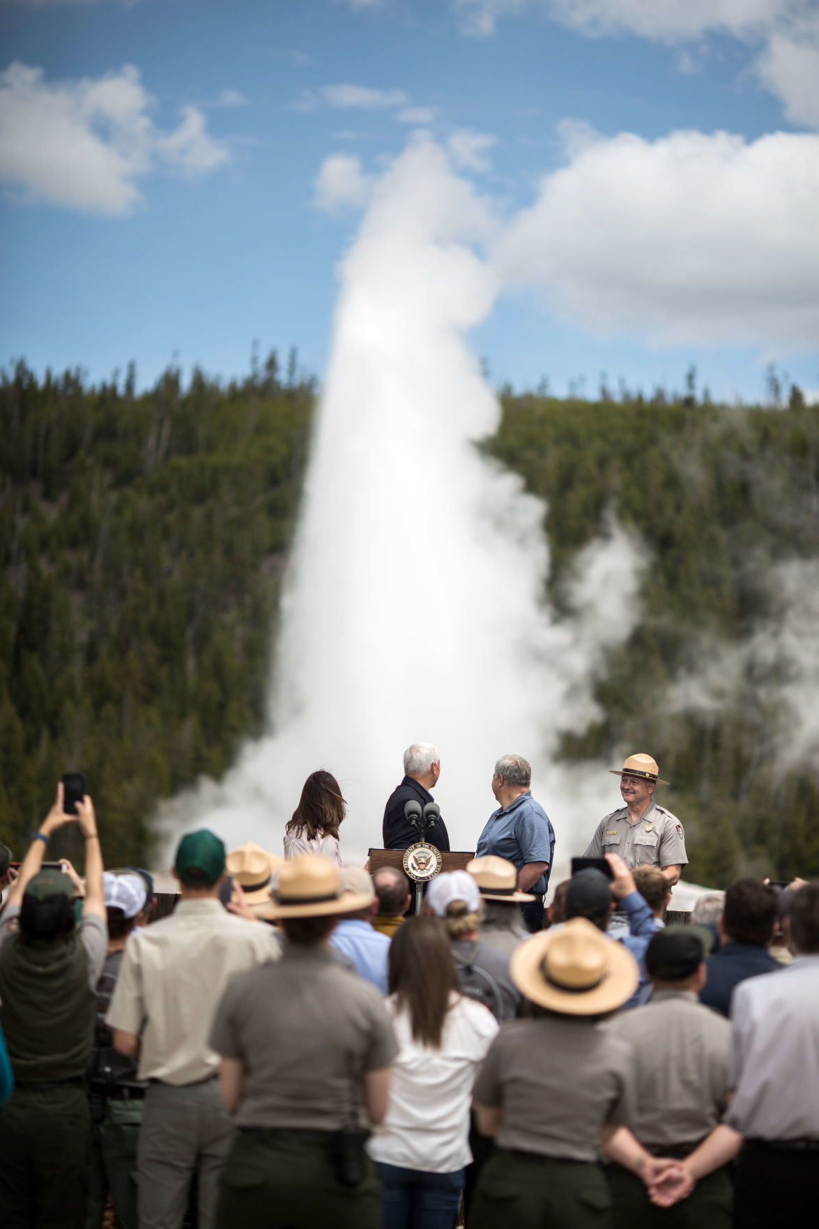 Vice President Mike Pence visits Yellowstone